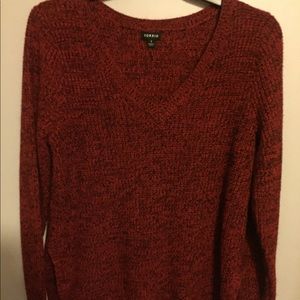 Torrid red & black sweater size 1